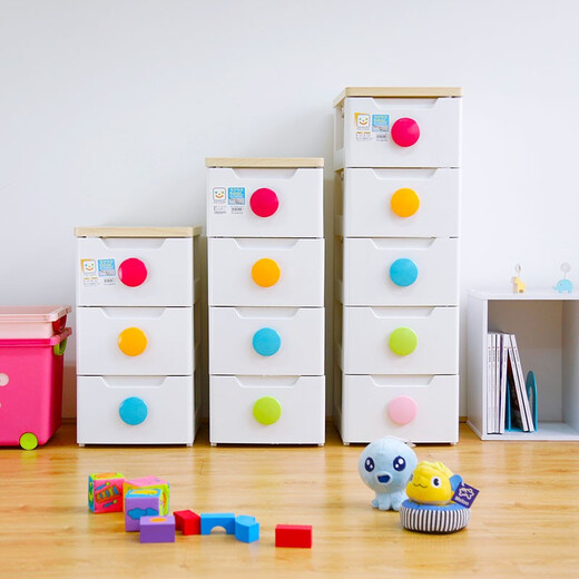 IRIS children's storage cabinet Alice drawer-type baby clothing and toy storage cabinet bedside table bedroom storage cabinet wardrobe white five layers width 32.4*43*100cm