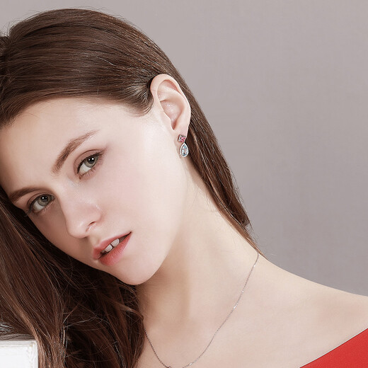 Avani 18K gold diamond aquamarine earrings women's diamond ruby tourmaline earrings