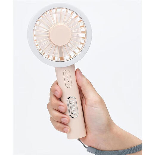 TOFFY Japan direct mail portable handheld fan hands-free USB rechargeable multi-speed air volume adjustment mini wireless fan with LED light FN02 (pink)