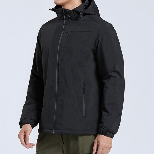 Brelrmon Plus Samtjacke Windbreaker Männer und Frauen Schweißjacke einschicht einschichten Herbst und Winter Windproof warmes Weichschalen Workwear Koreanische Version Outdoor Jacke 9930a-2 Camouflage Gray-Men 4xl