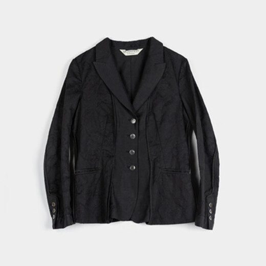 Exception (EXCEPTION) New Chinese Spring and Autumn Style Fashionable Jacquard Design Waist Short Jacket Women's Top Design Black S