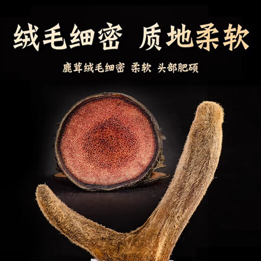 同仁堂鹿茸片长白山梅花鹿顶部鹿角蜡血片中药材搭鹿鞭泡茶男士泡酒料