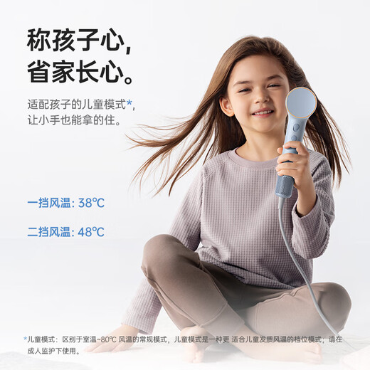 Leifen Mini Lite high-speed hair dryer household quick-drying hair care negative ion high-wind hair dryer gift for male and female friends Mini Lite high-speed hair dryer - Glacier Blue