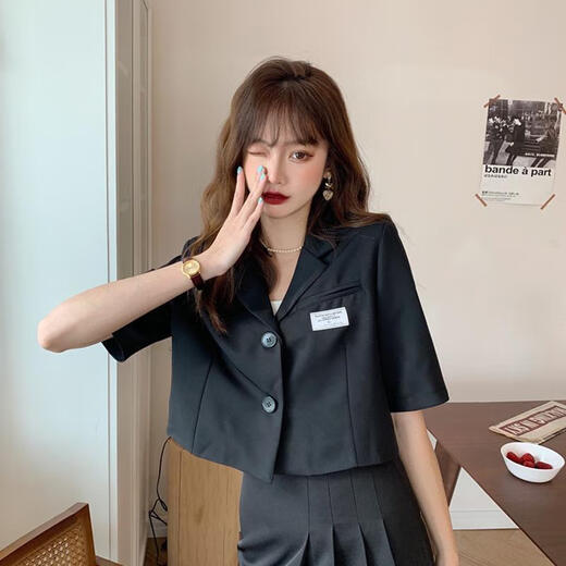 
LPOX jacket for summer women's thin style 2025 new internet celebrity street-fried design small short women's jacket suit white 684 models XL 115/135Jin [Jin equals 0.5 kg]