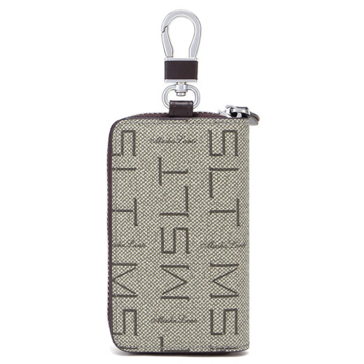 MashaLanti Men's Car Key Bag Waist Keychain Multifunctional Card Holder Zipper Key Bag Male Birthday Gift Practical for Boyfriend and Husband Y85 Gray