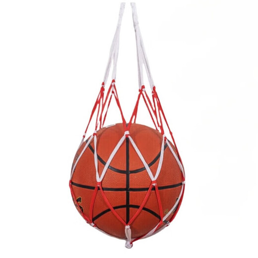 Basketball -Tasche Basketball -Netzback -Basketball -Basketbag Fußballnetz Netto -Tasche Sport Training Aufbewahrungstasche Basketballbeutel Bett blau rotes Netzbeutel 1 + 2 Ballnadeln