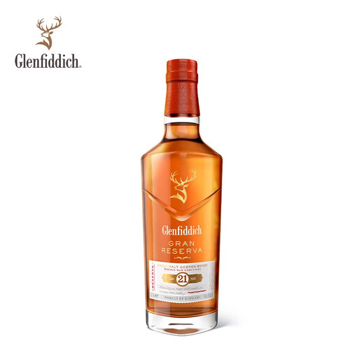 格兰菲迪（GLENFIDDICH）21年福鹿双至臻藏版单一麦芽威士忌礼盒700ml蛇年送礼 格兰菲迪21年福鹿双至