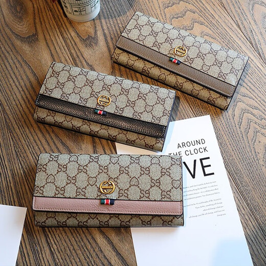 GIEVSZHE clutch bag, women's wallet, long style, new first-layer cowhide, large-capacity coin purse, birthday and New Year's Eve gift for wife, high-end gray, ready for delivery on the same day, exquisite gift box