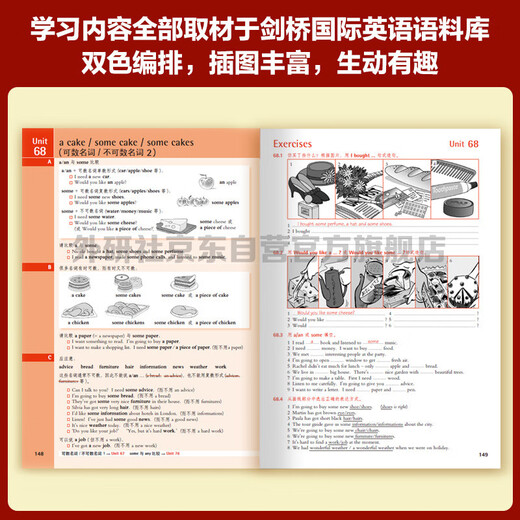 Cambridge Elementary English Grammar + Practice Set (серия Cambridge English in Use, третье издание на китайском языке, всего 2 тома)