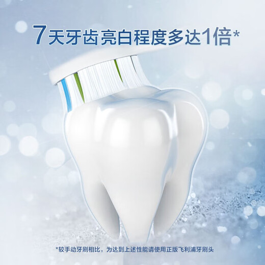 Philips (PHILIPS) electric toothbrush head, diamond bright white toothbrush head, suitable for HX9352HX9362HX9332HX9911HX5181HX5171 3 pieces diamond bright white-HX6063/67-white