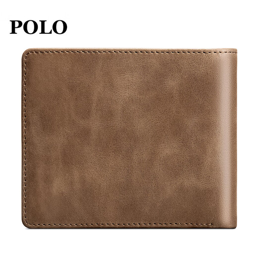 Polo billetera capa de cabeza para hombres billetera billetera bolsita de tarjeta múltiple bolsas de conducción en bolsas de conducción de billetera corta caja de regalo regalo