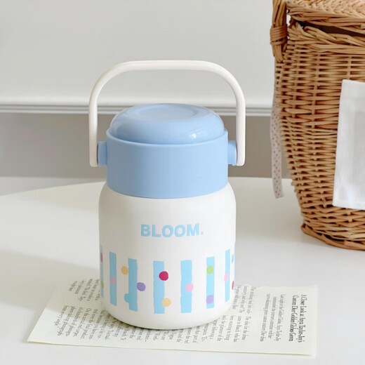 Qinkai's new Internet celebrity ins stew pot 316 stainless steel office worker insulation stew cup Tremella bird's nest cup thermos cup large 500ml tulip white-316 inner tank free folding