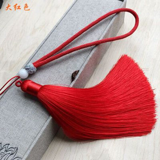 CHUXIANG DIY jewelry accessories Chinese knot rayon thread tassel combination handle rope car pendant hanging tassel love bright red GSF-A07-302-2
