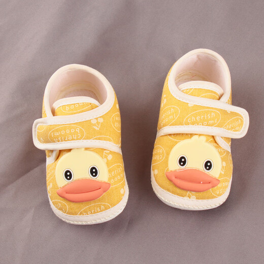 Lamichi Qi Frühling und Sommer 0-1 Jahre alte Babyschuhe weiche Sohle Anti-Rutsch-Kleinkindschuhe 3-6-9-12 Monate Männer und Frauen Babytuchschuhe Neugeborene Einzelschuhe Innenschuhe Herbst Big Mund Ente Blau Größe 12 innere Länge 11 cm