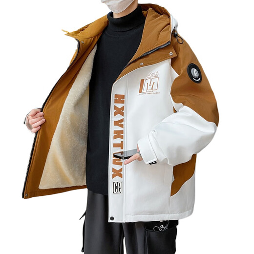 Semir Fleece Jacke Herren Winter Neue lose lockere Kapuzejacke Herren Winter Kleidung hübsch und vielseitige verdickte Jacke 686 Weißes Fleece 2xl