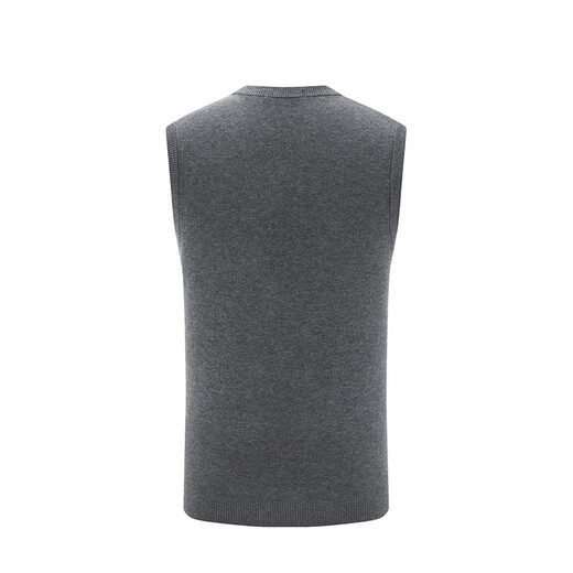 Navigare Italian small sailing ship skin-friendly velvet men's vest autumn and winter machine washable warm sweater sleeveless sweater vest dark gray L /50