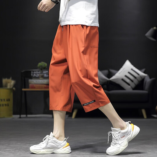 Idea Ventilador graso Gran tamaño pantalones cortos de hielo de hielo pantalones de seda de hielo de verano Pantalones casuales de verano