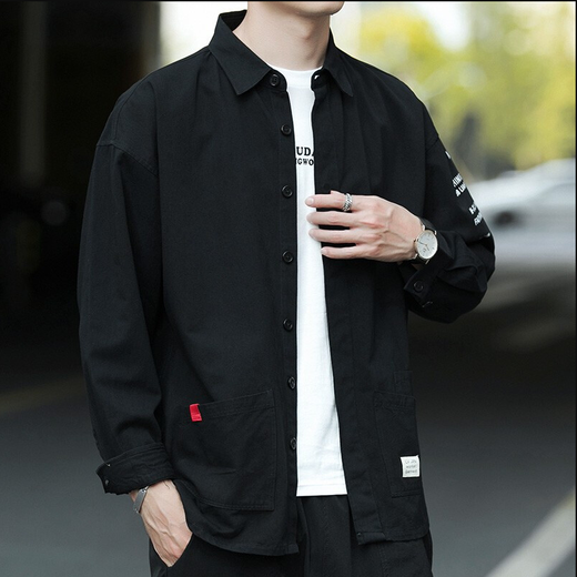 
JEEP SPIRIT Jeep Outdoor Shirt Men's Versatile Solid Color Korean Style Long Sleeve Men's Cropped Sleeve Summer Casual Top Men's Shirt Workwear Light Gray 8829 (Cropped Sleeve) 2XL