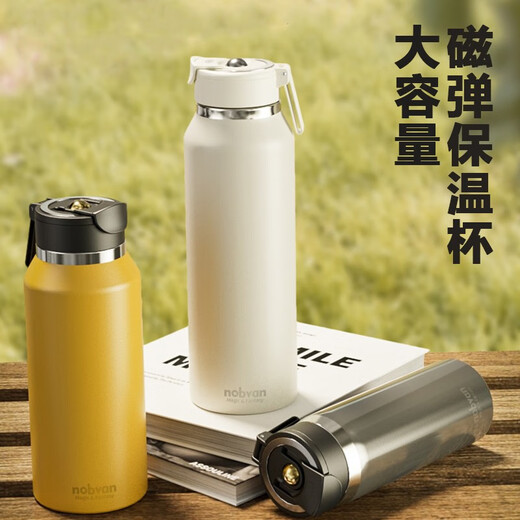 诺百纷魔力球磁弹泡茶杯大容量便携茶水分离316不锈钢保温杯生日礼物 T3523钛灰 750ml
