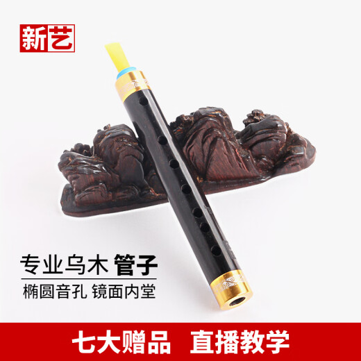 新艺新艺 专业乌木管子乐器催泪管筚篥初学者专业演奏型椭圆音孔 专业乌木G调+8大赠品