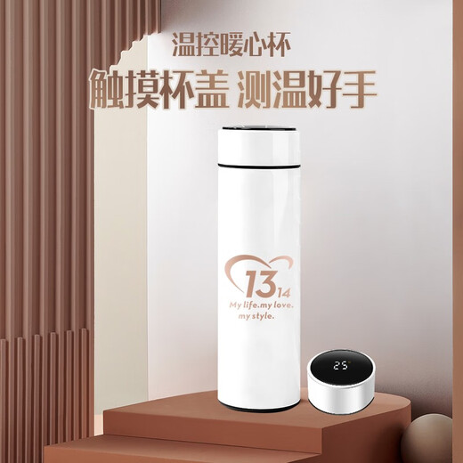 Zhimei Global Business Thermos Cup Box Gift Traje Práctico Gift Celebration Anniversary Celebration Reunión anual que ofrece a los empleados Cervical Cervical Cervical + Tempermo Control Cup Set White White