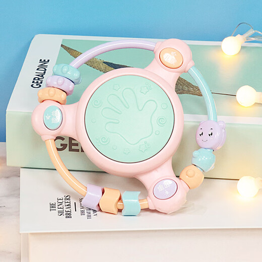 Kenlun Baby en forma de tambor en forma de mano Música para bebés Educación temprana Niños 0-1 años 6 meses y más de 36 Educación temprana Ringing en forma de tambor verde Versión de carga verde