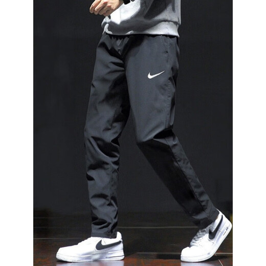 耐克（NIKE）裤子男裤春季跑步休闲梭织裤长裤宽松直筒裤速干运动裤男 DM6627-010 速干梭织 直筒裤 XL