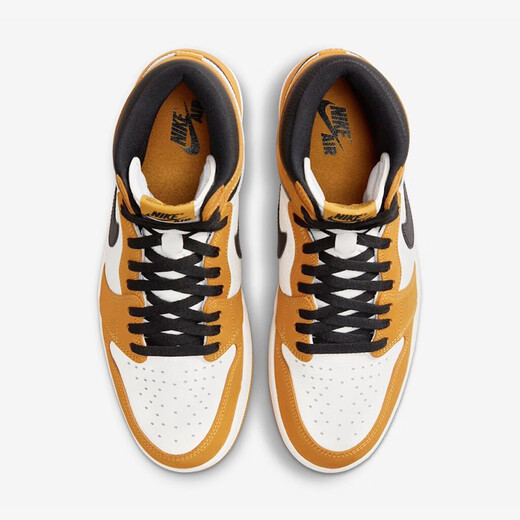 NIKE耐克Air Jordan 1 High AJ1黑白黄 男子高帮休闲板鞋 DZ5485-701 43