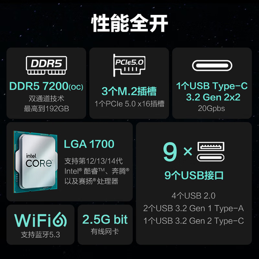 Buntes Z790/B760 Motherboard mit i7 13700KF 13700K 13790f CPU Motherboard U Set Igame B760m Ultra ZwiFI Back Plug i7 13790f 16 Cores 24 Threads 13 Generation Generation