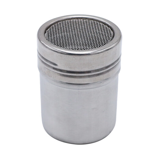 LH304 stainless steel powder sprinkler jar matcha cocoa powder sieve coffee sieve barrel baking flour bottle sugar powder sieve home stainless steel sprinkler barrel