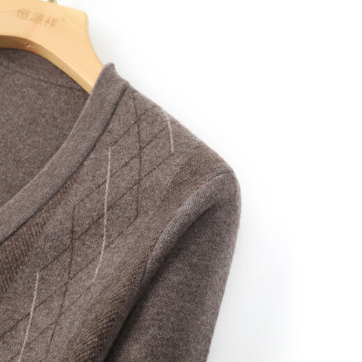 Hengyuanxiang Pure Cardigan Jacquard New Men's Winter plus épais bouton chaud Sweater Cardigan Pull pour hommes Camel L / 175 / 92A