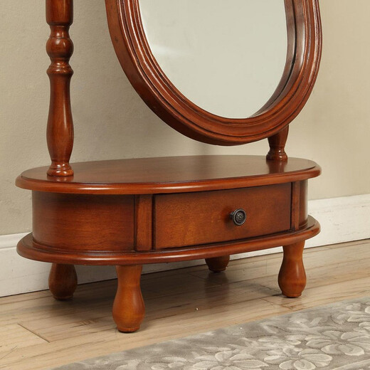 GrowDear (GrowDear) Mirador de aderezo espejo espejo de piso a techo Espejo de cuerpo completo Mirror americano Mirador de madera sólida Mezcla espejo espejo espejo tridimensional Mirador de cereza Mirror de aderezo