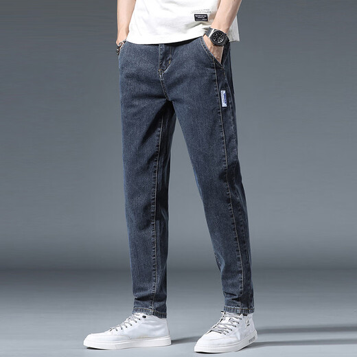 
Woodpecker Jeans Men's Loose Casual Men's Pants Spring and Summer Trousers 2025 New Fashion Brand Straight-Pin-One Paired Pants Men's Clothing 866 Gray 30