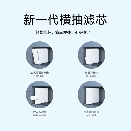 Mijia Xiaomi Water Purifier Household Water Purifier Filter Cell RO 800G Reverse Osmosis Filter Cell High-efficiency Tap Water Filter Imported Filter Materials Suitable for Xiaomi Water Purifier H1000G