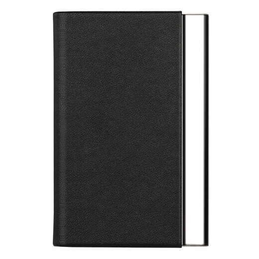 Ehrenmann Business Cowide Visitenkartenclip Männer Frauen große Kapazitätsrückgang Case Cart Card Card Hülle True Leather Kartuelle Customized Gift Schwarz