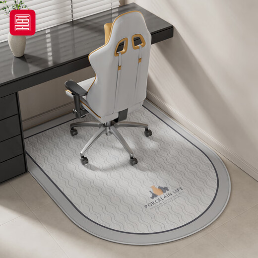Fuju swivel chair floor mat round bedroom desk carpet computer desk chair floor anti-slip protective mat 90*120cm
