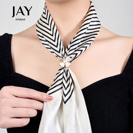 Jay four-leaf clover scarf buckle square scarf buckle clothing fixed buckle scarf buckle birthday gift for mother and elders