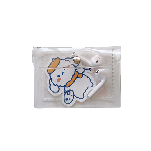 Wasserdichte Aufbewahrungstasche transparente Schlüsselkarten -Kopfhörer -Speicherbeutel tragbare Münzbrieftasche Frauen kleiner Mini -Ins -Style -Karten -Beutel Blitz transparent