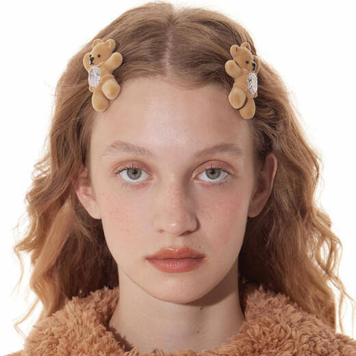 Youmu Paradise Series beckoning bear biscuit gem hair clip clip designer birthday gift for girlfriend beckoning bear left