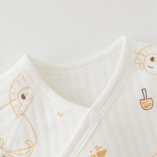 Tongtai Newborn Baby Jumpsuit Autumn and Winter Warm Baby Clothes Newborn Pure Cotton Butterfly Harness Yellow 59cm