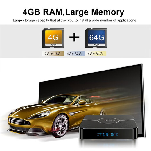 X98外贸网络电视机顶盒子晶晨S905W2安卓11定制4K视频广告播放器 4GB 64GB