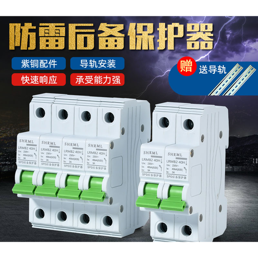 Shanghai People's SCB rear surge protection device SPD surge protector SCB backup protector 100K Level 12 points 5KA 4P