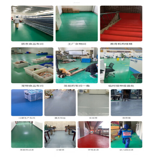 Junliu thickened and wear-resistant private garage floor mat PVC non-slip mat plastic entrance waterproof rubber door mat corridor stairs cooked glue red man 1 meter width 2 meters length
