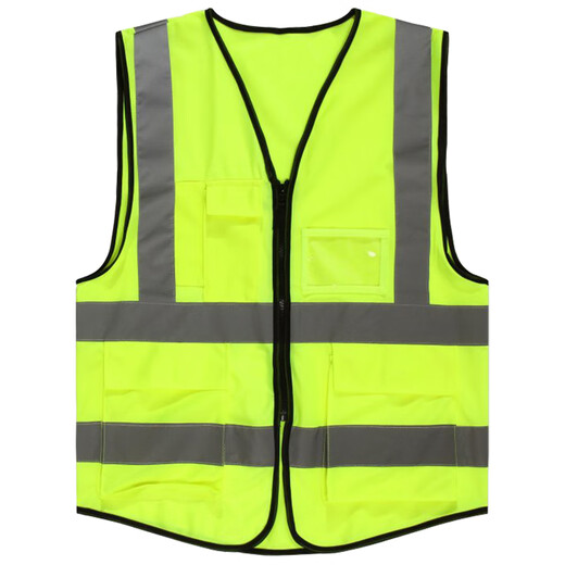 Construction site cycling sanitation traffic protective clothing printed with logo fluorescent yellow safety reflective vest customized fruit green XL
