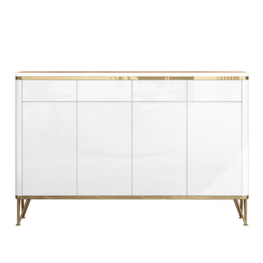 Vinoya Italienisch leichte Luxusschuhschrank Haushaltstür Eingangsschrank Einfacher moderne Kapazität Foyer Schrank Multifunktionsfarbe Eingang Jinhong E694 Weiß
