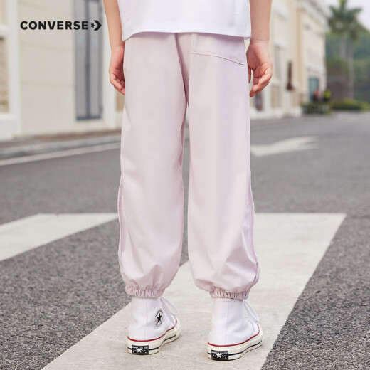 Converse Converse Children's Sports Pantalones de verano Pantalones repelentes de mosquito de verano Pantalones delgados CNVG-WP-F695 Lavender 130/56 [Altura sugerida 116-122cm]