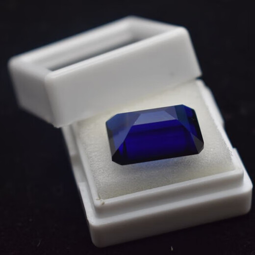 Zhenqian Sri Lankan sapphire loose stone rectangular ring surface gemstone blue ring main stone 5a tanzanite blue rough stone 5X7MM sapphire