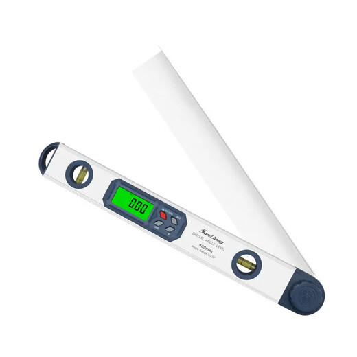 Three-quantity high-precision aluminum alloy angle ruler digital display protractor level bubble meter angle ruler angle meter JDV12/0-400mm non-magnetic, two-in-one digital display level ruler