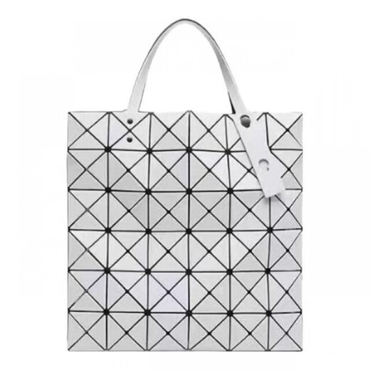 三宅一生（ISSEY MIYAKE）Matte六格哑光大容量PVC托特包Tote包购物手提单肩包节日送礼 炭灰色BB06-AG683