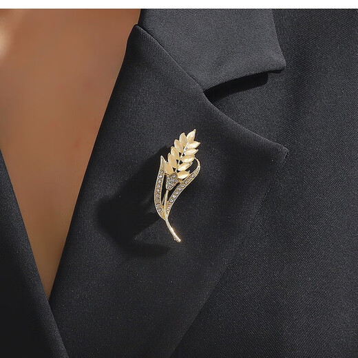 
Dijing wheat ear hair clip brooch set for women's high-end 2025 corsage clip shark chuck hair clip Teacher's Day gift